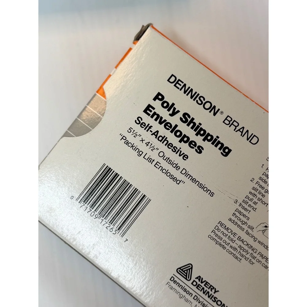 VTG Dennison Packing List Enclosed‎ Poly Shipping Envelopes Orange 100ct x 2